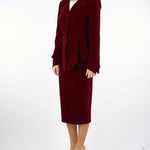 Giacca Bordeaux in velluto ACT15182GI1043 85 ACTUALEE 