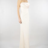 Abito Crema in satin AT120 3 ATELIER LEGORA 