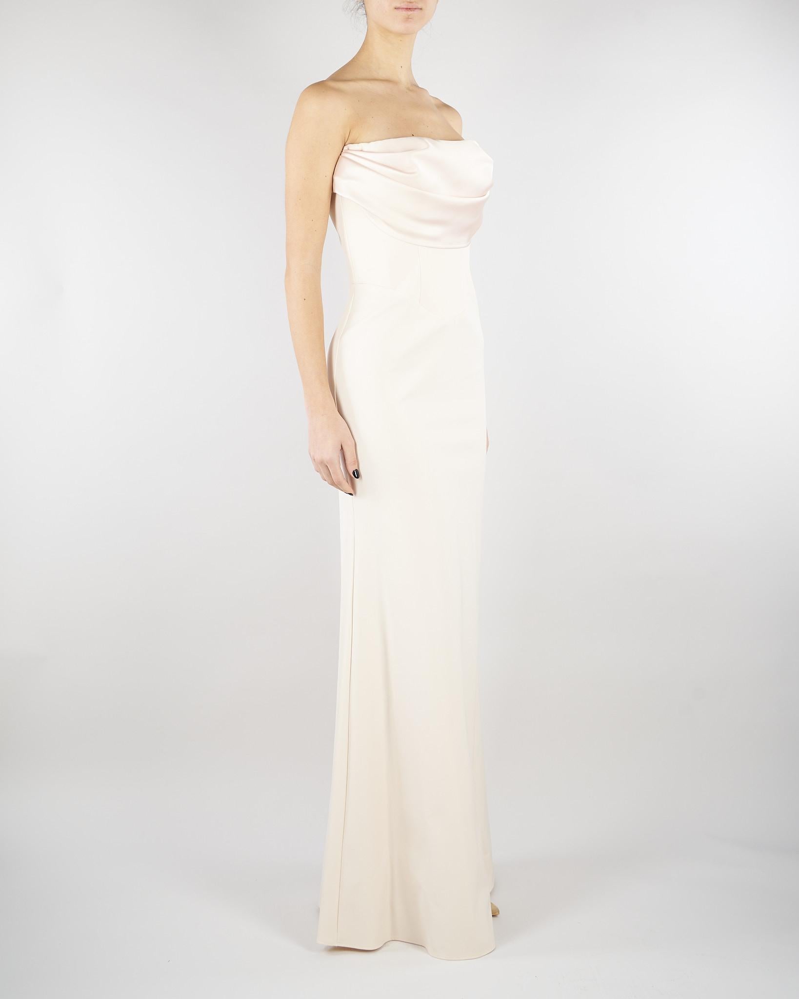 Abito Crema in satin AT120 3 ATELIER LEGORA 