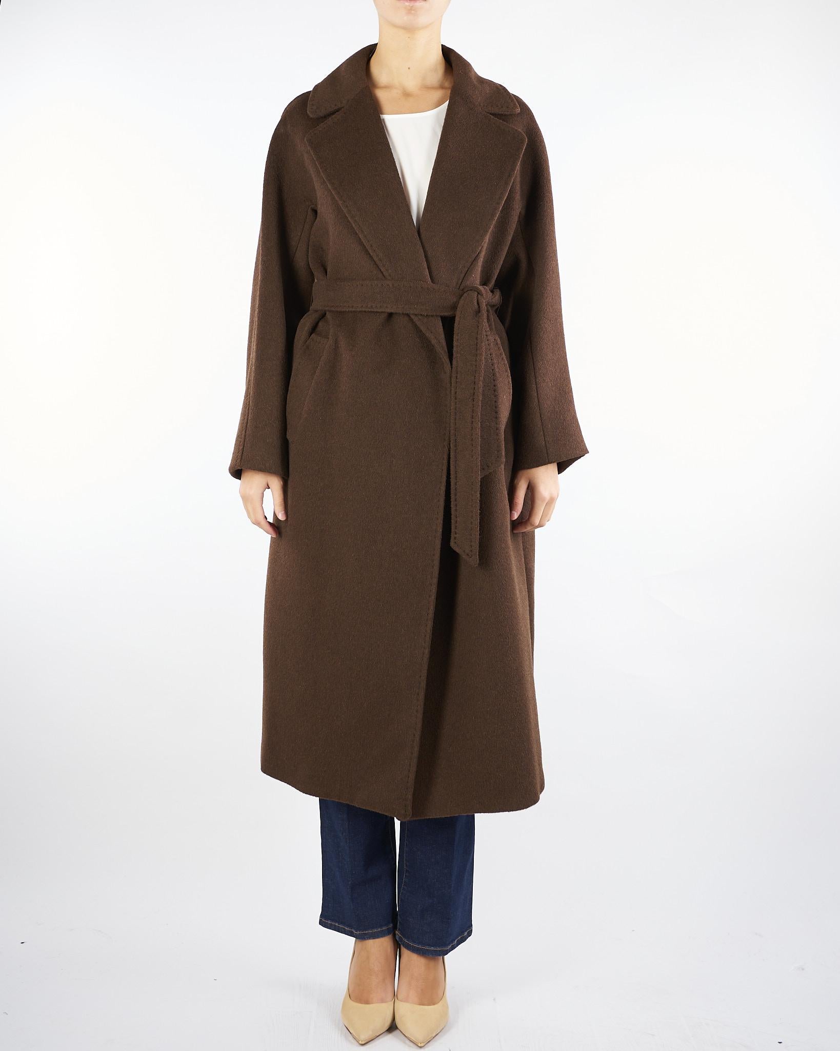 Cappotto Marrone lungo in lana e alpaca TEMPERA 12 MAX MARA WEEKEND 