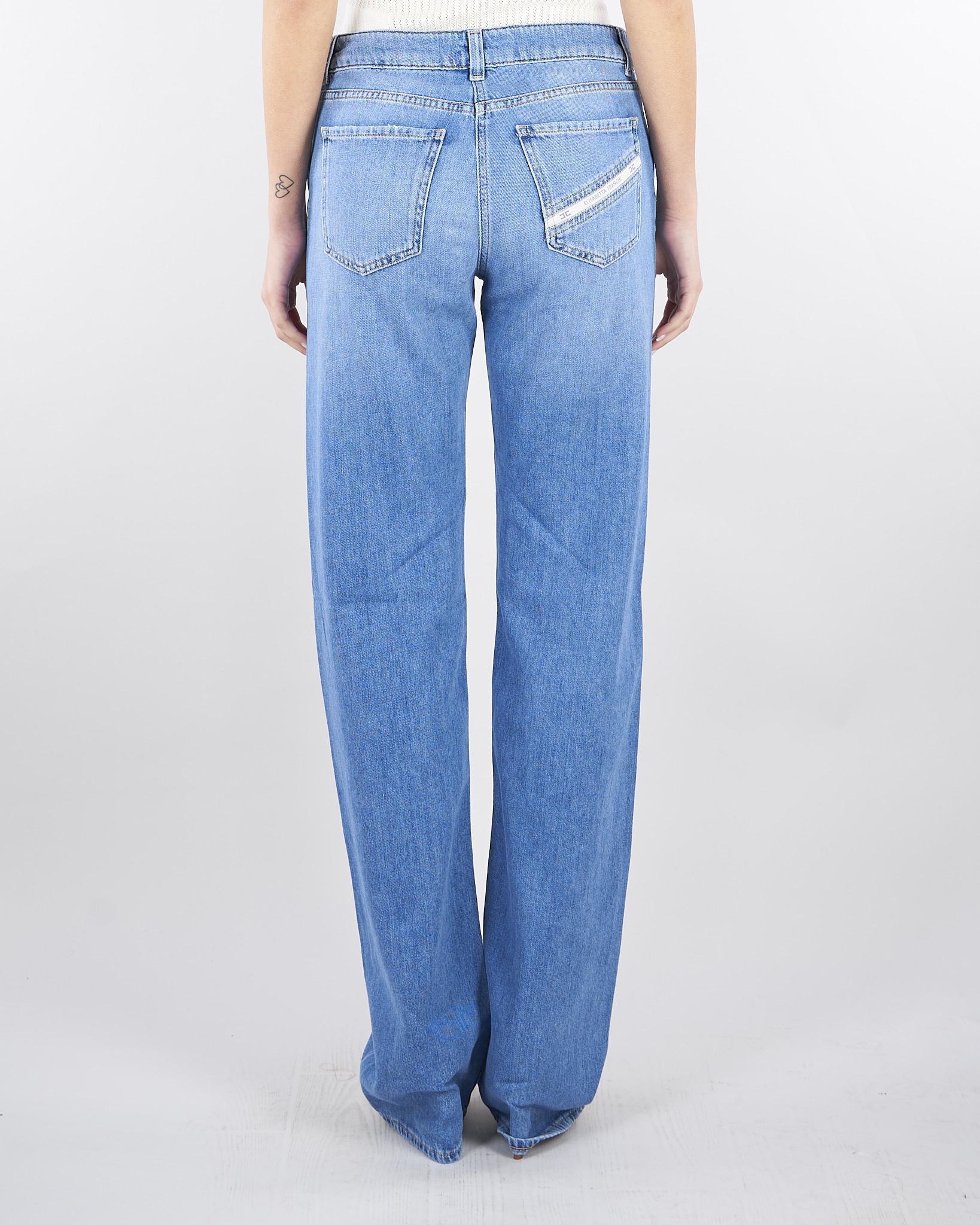 Jeans a palazzo con dettaglio logo PJ21I61E2 192 ELISABETTA FRANCHI 