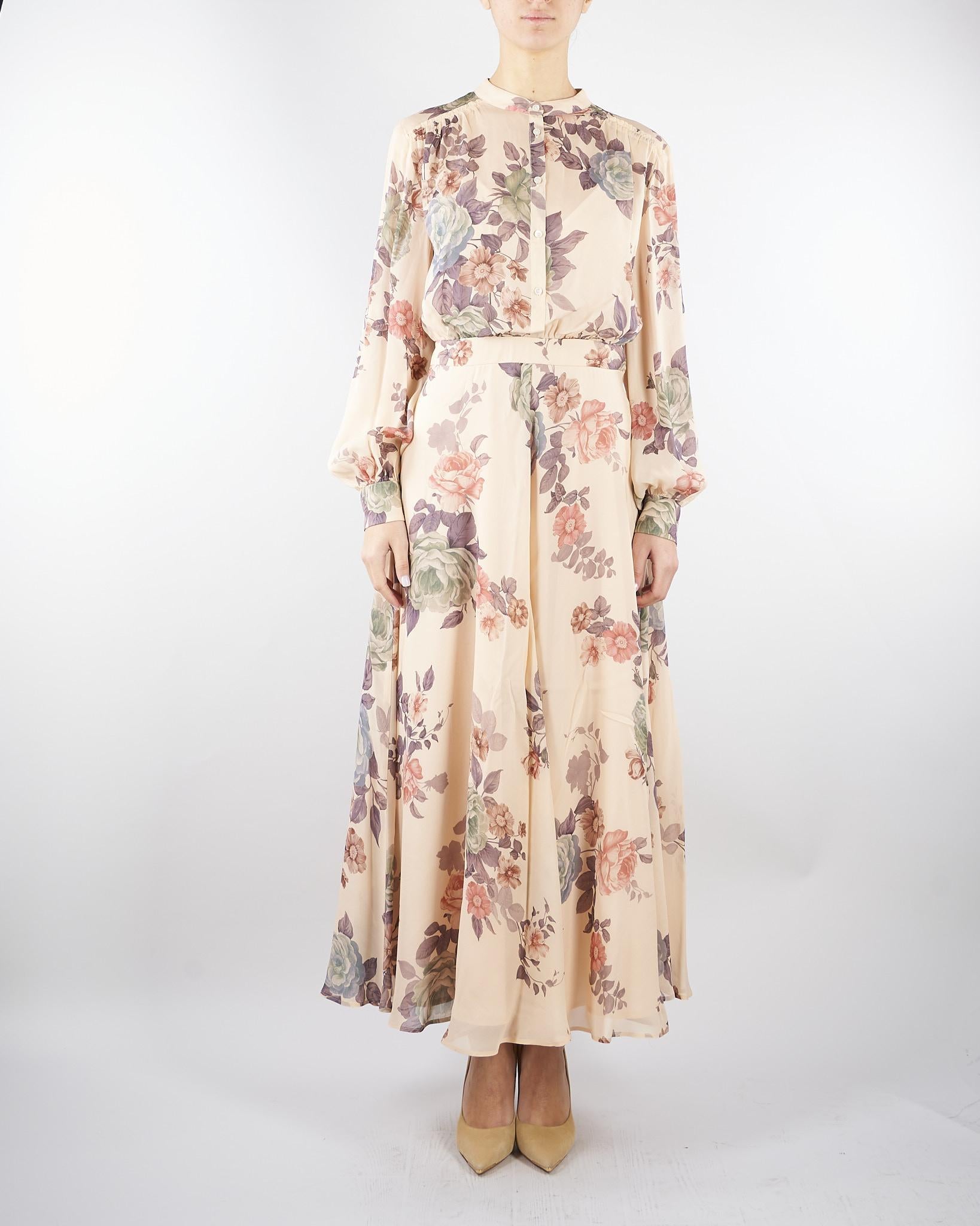 Chemisier lungo Rosa in georgette stampa floreale MLLMASTRO 1 MARELLA 