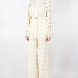 Maxi camicia in pizzo macramè