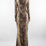 Abito Lizard Red Carpet in lycra con stampa pitone ABR3557E2 EL1 ELISABETTA FRANCHI 