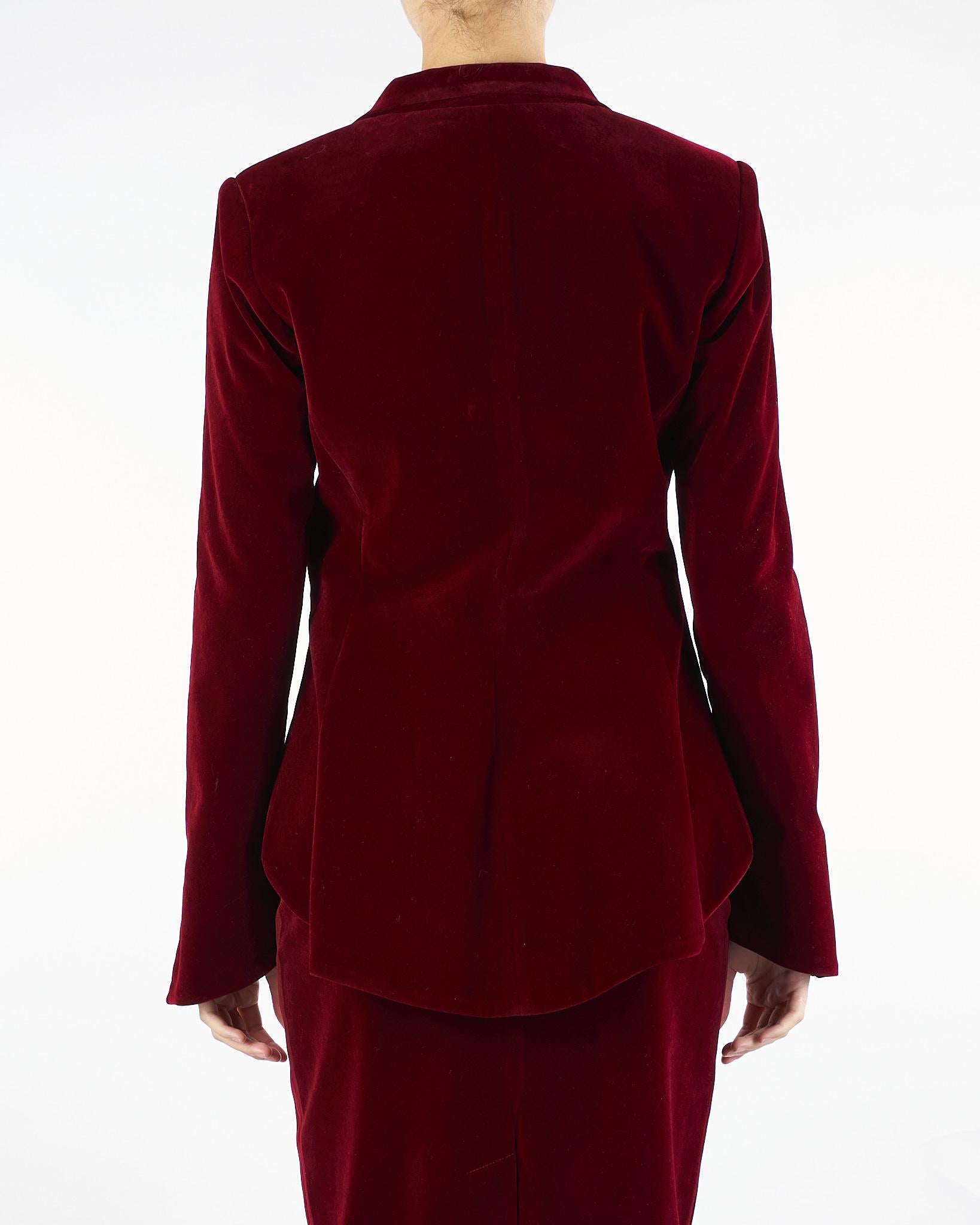 Giacca Bordeaux in velluto ACT15182GI1043 85 ACTUALEE 