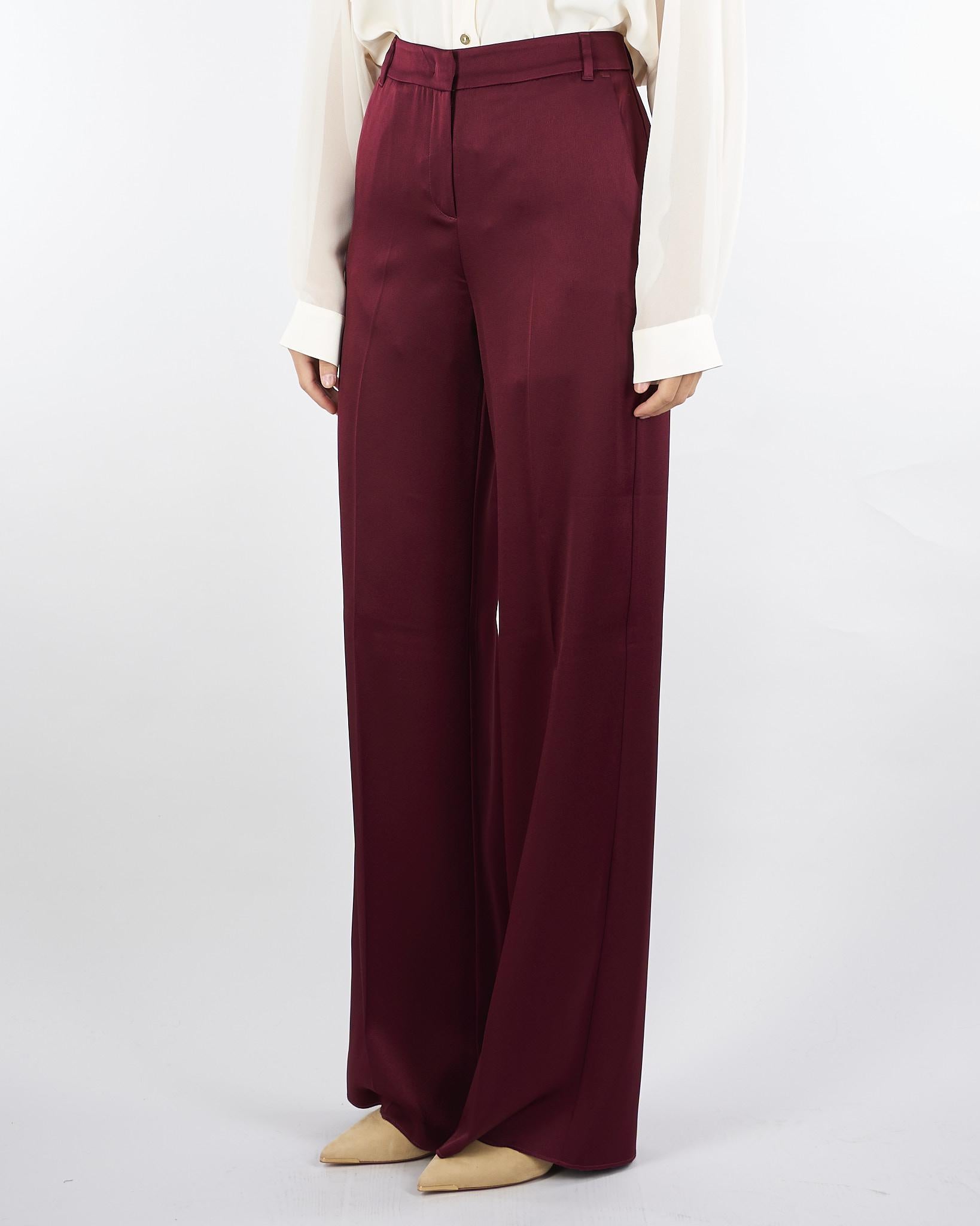 Pantalone in satin Bordeaux WOLF 1 MARELLA 