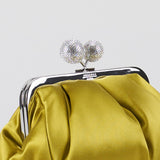 Pasticcino Bag Small Lime in raso con strass