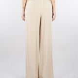 Pantalone Beige wide leg con doppia pences PA00601TVIS0025 V0778 SIMONA CORSELLINI 