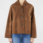 Giubbotto crop Cuoio in suede WKDPALCHI 1 MAX MARA WEEKEND 