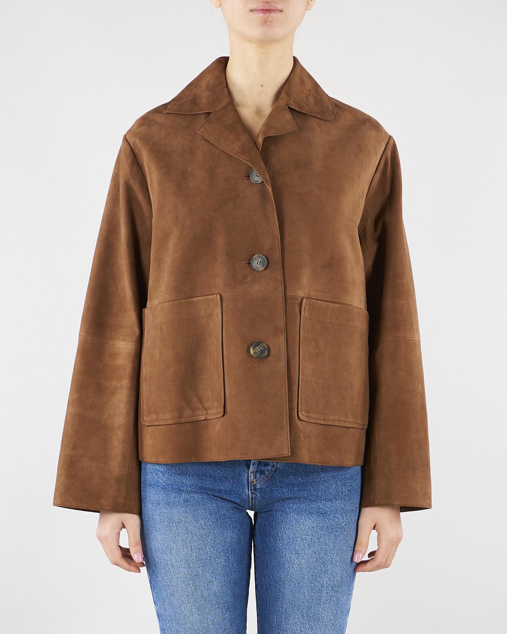Giubbotto crop Cuoio in suede WKDPALCHI 1 MAX MARA WEEKEND 