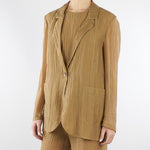 Giacca Tabacco monopetto in voile lyocell GI0962460238 024 SEVENTY 