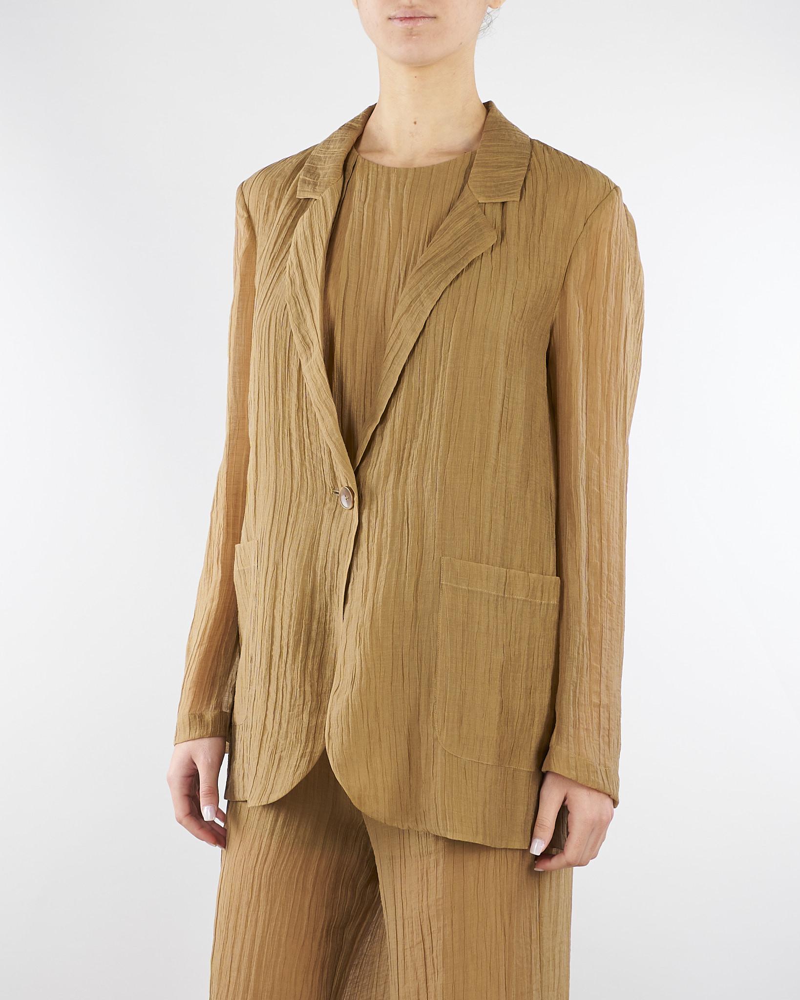 Giacca Tabacco monopetto in voile lyocell GI0962460238 024 SEVENTY 