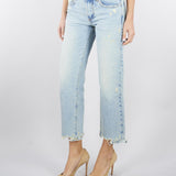 Jeans cropped con fondo a taglio vivo DAB5121 47 VICOLO 