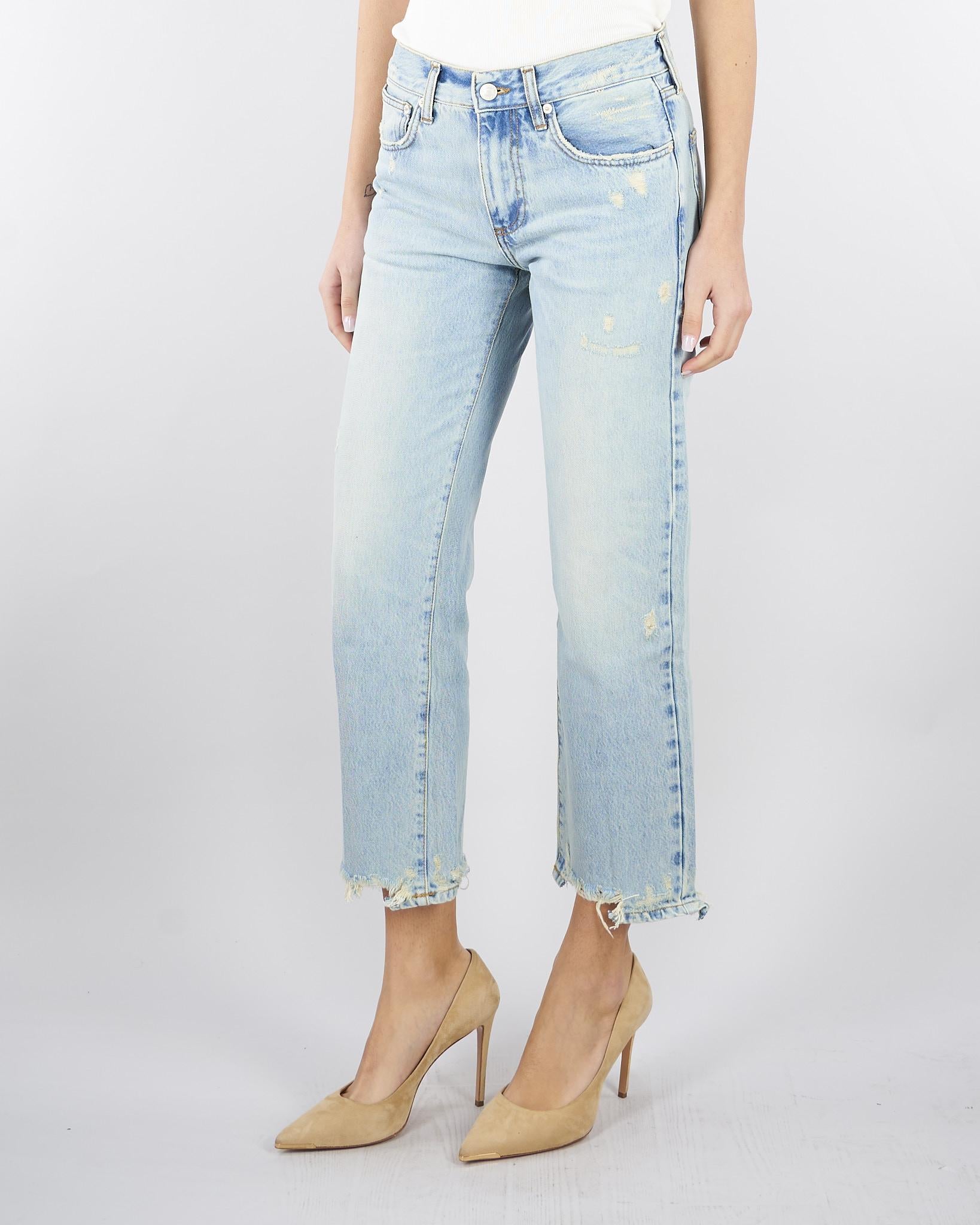 Jeans cropped con fondo a taglio vivo DAB5121 47 VICOLO 