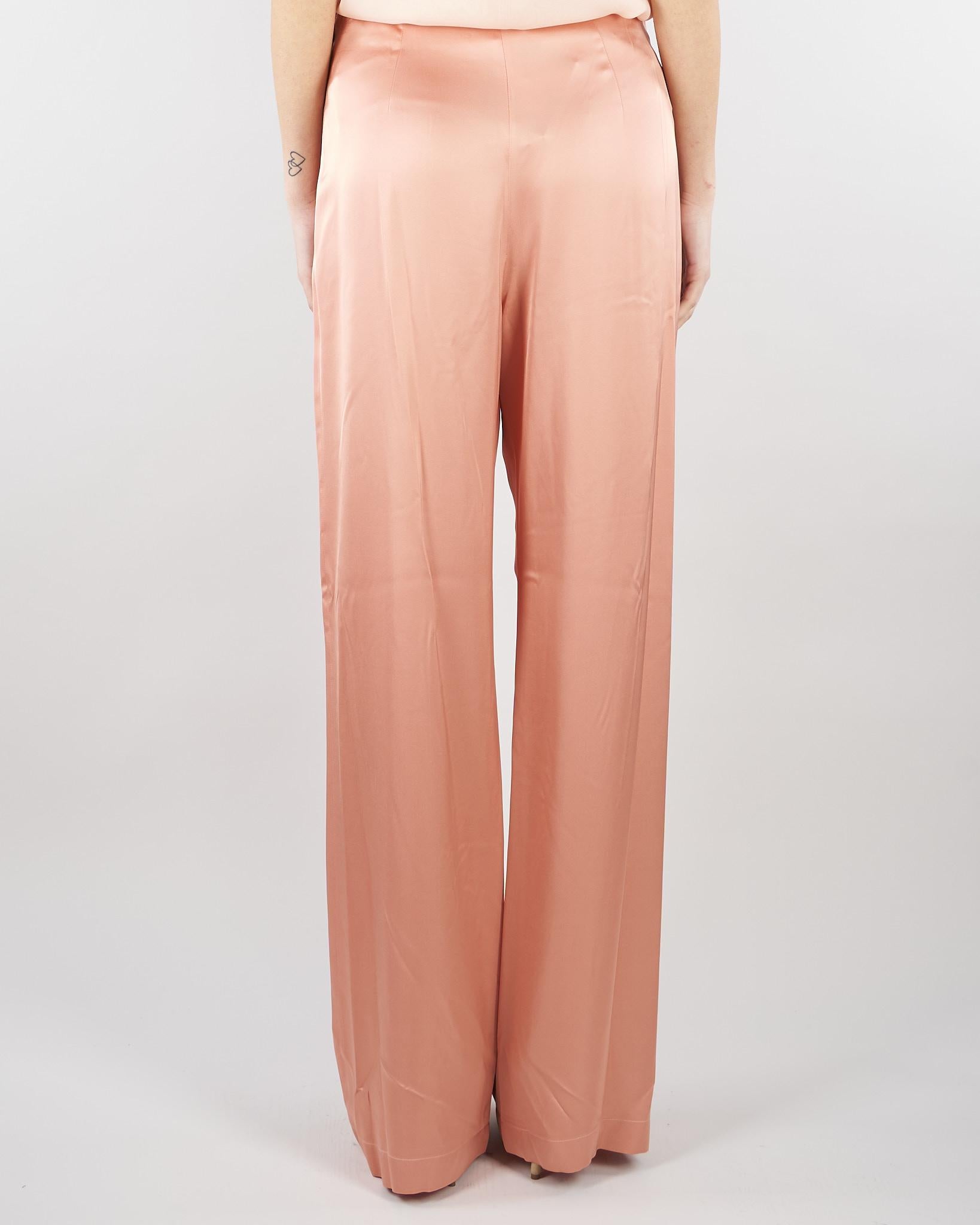 Pantaloni dritti Pesca in raso RA6002T448A 61220 BLUGIRL 