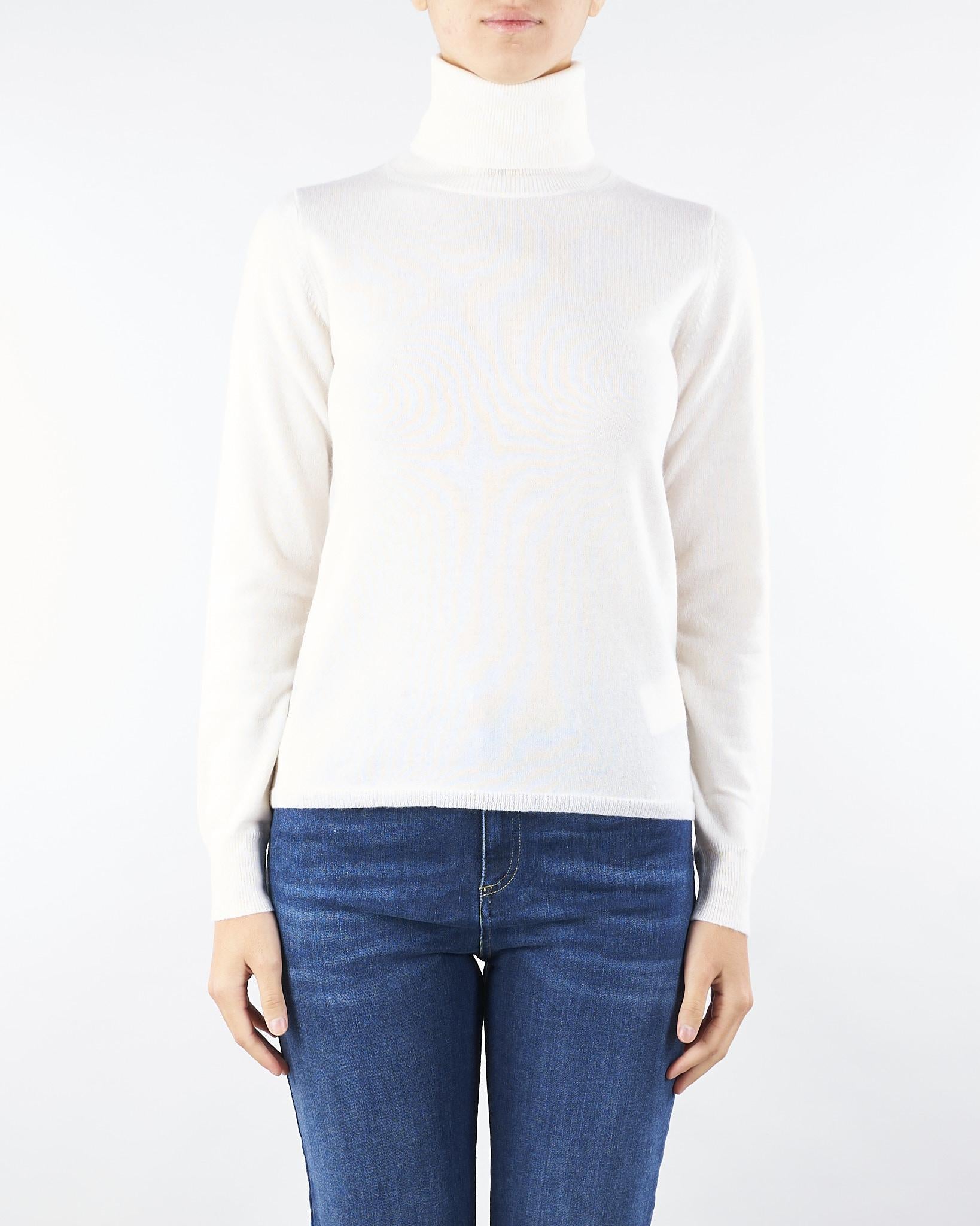 Maglia Panna collo alto in lana e cachemire EDUCATA 1 MAX MARA STUDIO 