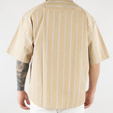 Camicia Beige a righe in cotone Relaxed fit G0921580 RA11 PAOLO PECORA 