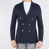 Giacca Blu doppiopetto con bottoni in metallo