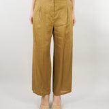 Pantalone Senape crop in tela ramié MSTTARTUFO 53 MAX MARA STUDIO 