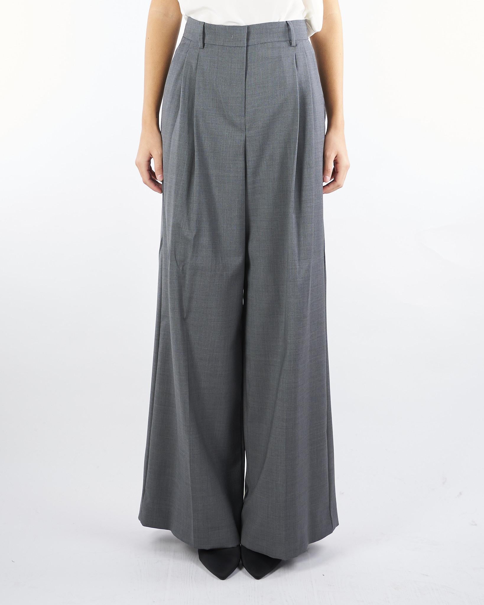 Pantalone Grigio in lana stretch ADELFI 3 MAX MARA WEEKEND 