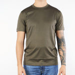T-shirt Verde basic in misto lyocell e cotone 8N1TE81JUVZ U8120 EMPORIO ARMANI 