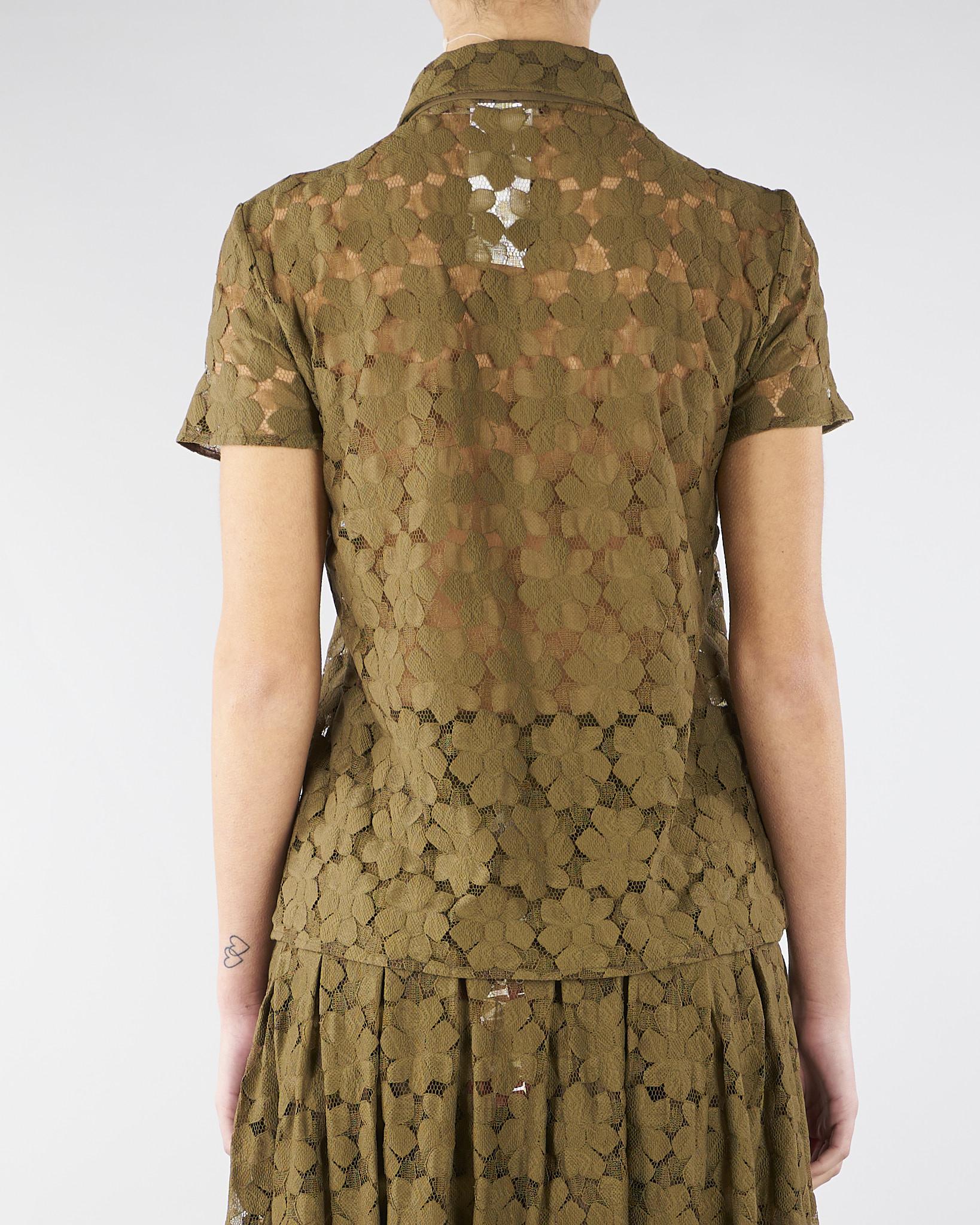 Blusa Verde Olio in pizzo MSTVELLO 1 MAX MARA STUDIO 