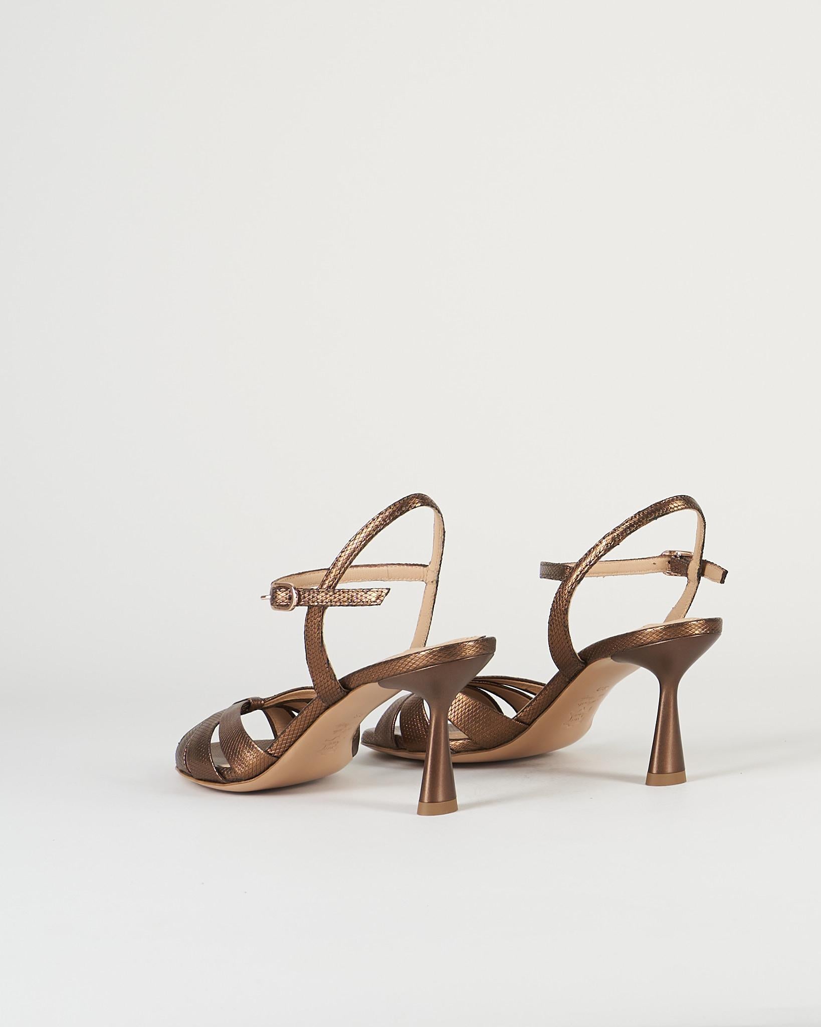 Sandali Bronzo in pelle lamè 7541 40 FRANCESCO SACCO 