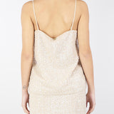 Top con paillettes e perle