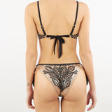 Costume bikini balconcino lamè con ferretto stampa beautiful tree Pin Up