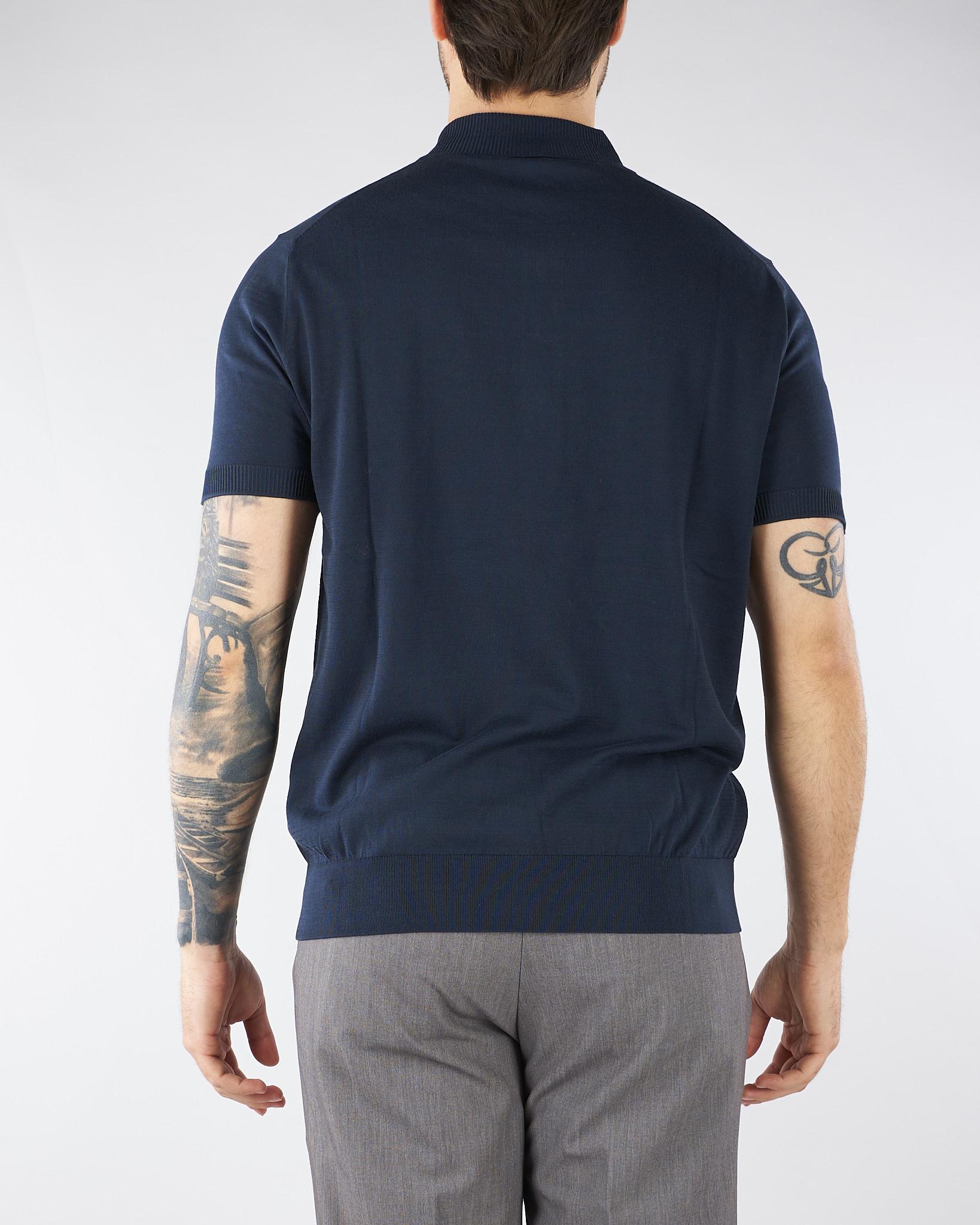 Maglia a polo Blu in puro cotone DK17041 89 DIKTAT 