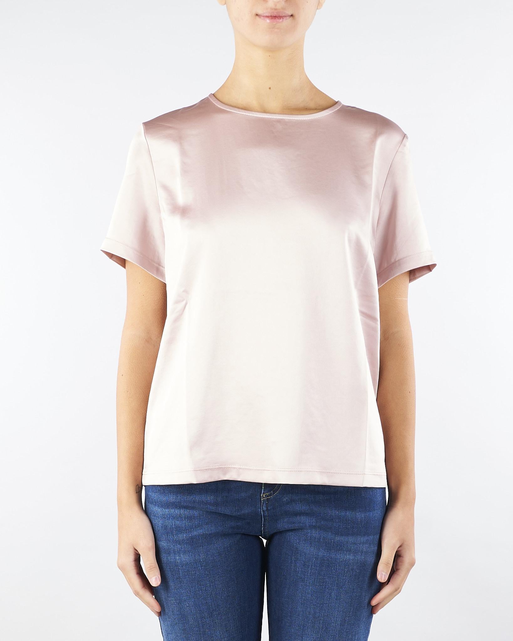 T-shirt Rosa in raso e jersey GILBERT 8 MAX MARA WEEKEND 