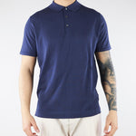 Maglia Polo Blu in misto cotone e seta U0290M5208 50 UNGARO 