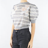 Maglia Grigio-Panna in misto mohair con pizzo TP3251 12756 TWIN SET 