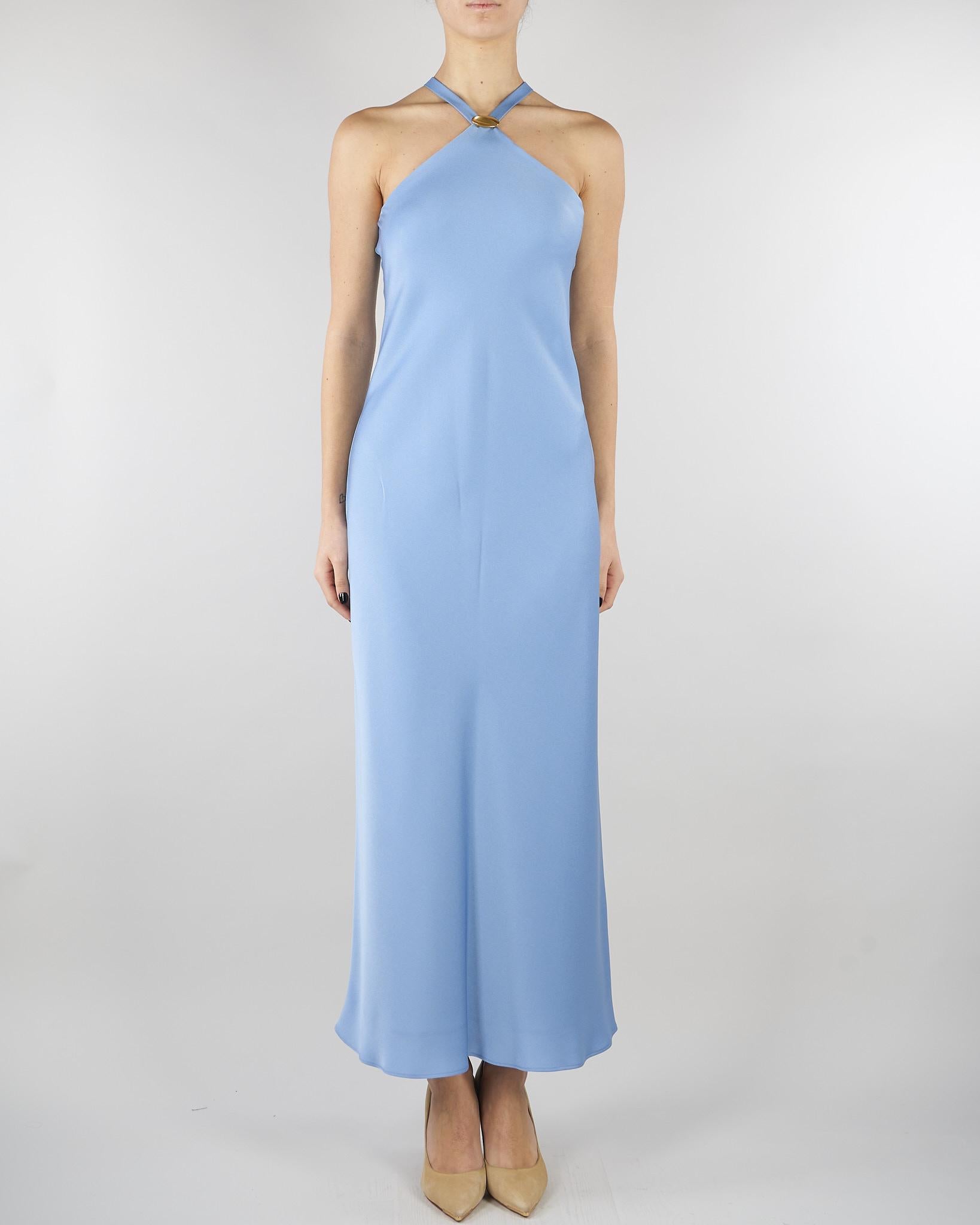 Abito Celeste in satin leggero MSEGHIOTTO 7 MAX MARA STUDIO 