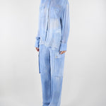 Camicia in georgette con stampa Denim e pizzo ricamato D48EK021EB5 MF156 ERMANNO BY ERMANNO SCERVINO 