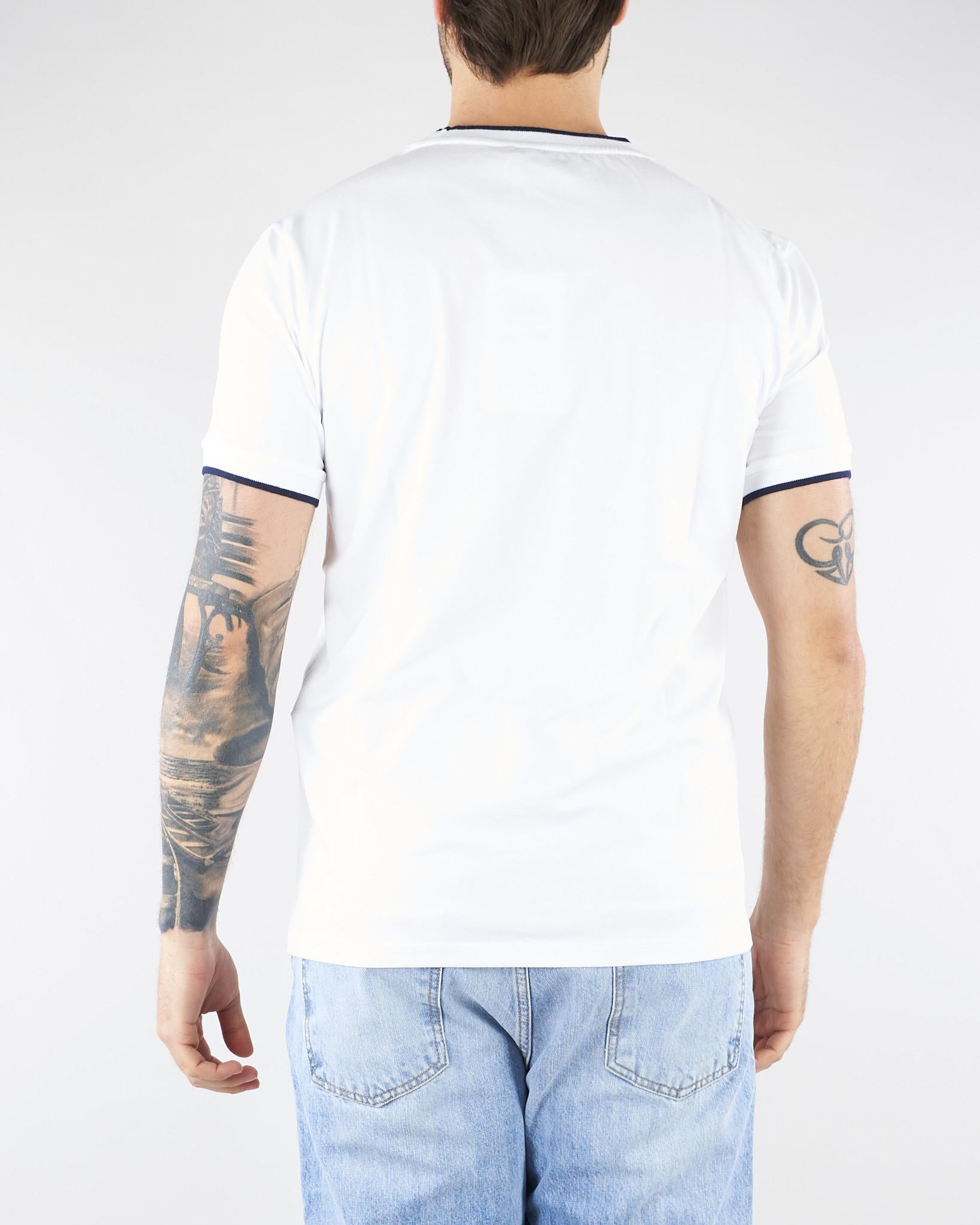 T-shirt Bianco con profili a contrasto 4032M567263286 01 MANUEL RITZ 