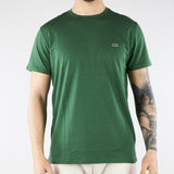 T-shirt Verde in cotone Pima TH6709 132 LACOSTE 