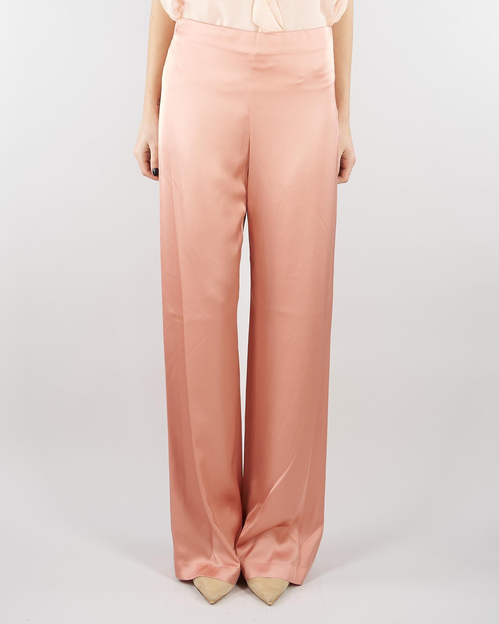 Pantaloni dritti Pesca in raso RA6002T448A 61220 BLUGIRL 