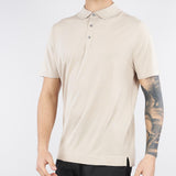 Polo Sabbia in misto cotone e seta