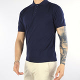 Polo Blu in filato di cotone
