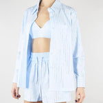 Shorts Celeste con strass all over NS228 40 NO SECRETS 