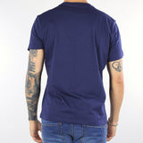 T-shirt Blu con ricamo logo iconico pony