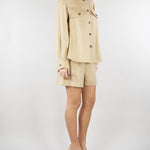 Giacca Sabbia Workwear in lino WKIPOMPOSA 1 MAX MARA WEEKEND 