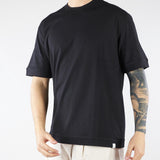 T-shirt Nero in jersey di cotone Relaxed fit F0114095 9000 PAOLO PECORA 