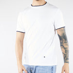 T-shirt Bianco con profili a contrasto 4032M567263286 01 MANUEL RITZ 