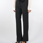 Pantalone flare Nero con cintura a fiore FOSCA 5 MARELLA 