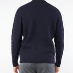 Maglia jacquard Blu in pura lana A044F004 6462 PAOLO PECORA 