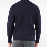 Maglia jacquard Blu in pura lana A044F004 6462 PAOLO PECORA 