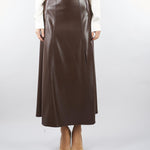 Gonna Cioccolato in ecopelle GO00701TEPL0013 V0746 SIMONA CORSELLINI 