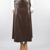 Gonna Cioccolato in ecopelle GO00701TEPL0013 V0746 SIMONA CORSELLINI 